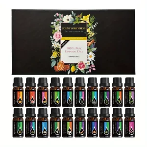 20pcs/set Black Classic Essential Oil Set